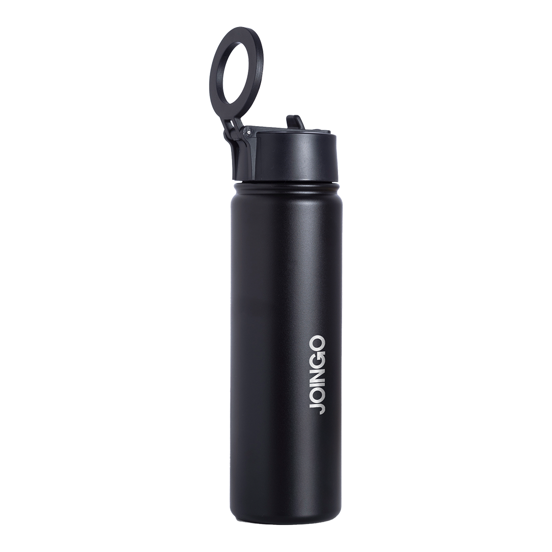 JOINGO GO - Garrafa Térmica Personalizada Magnética (MagSafe) - 710ml - Preta