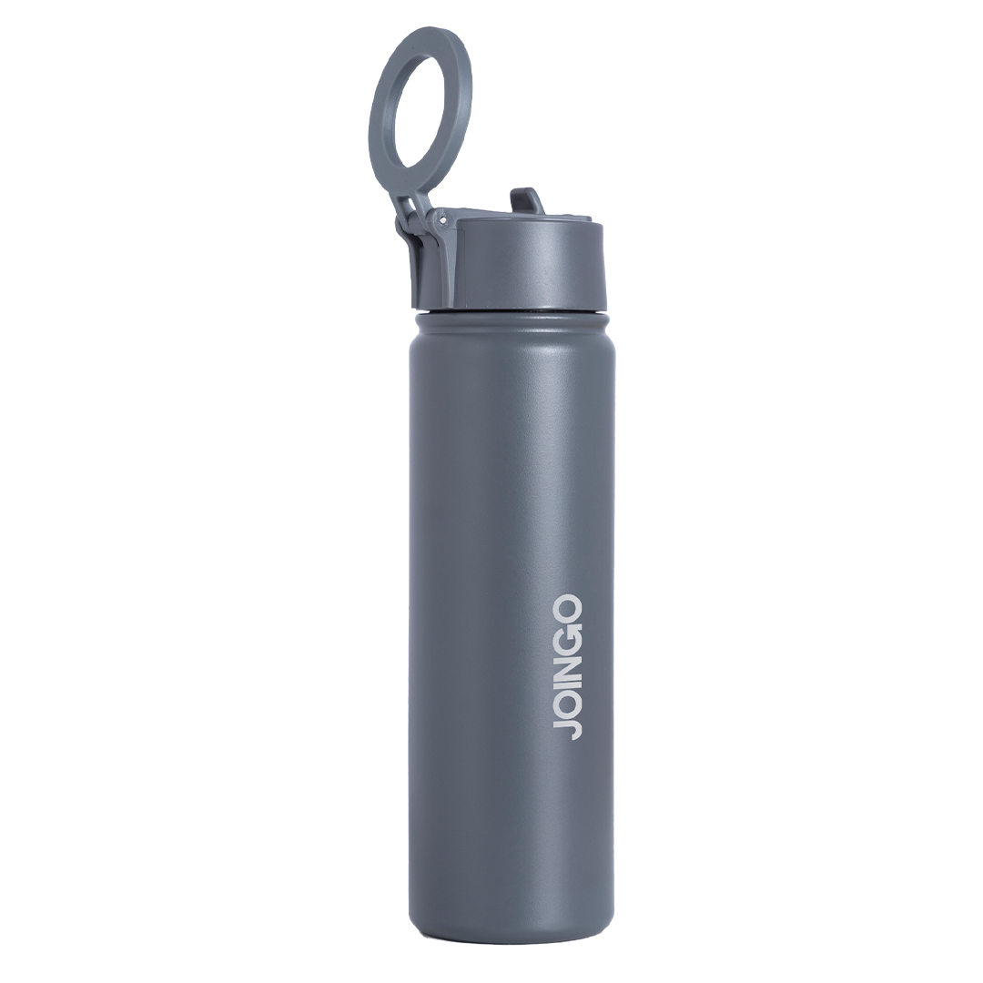 JOINGO GO - Garrafa Térmica Personalizada Magnética (MagSafe) - 710ml - Cinza